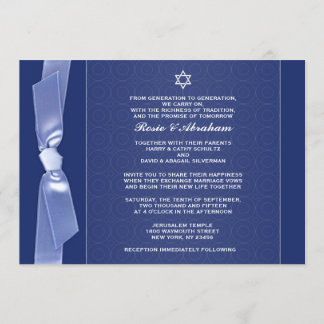 Cinta judía que casa invitaciones planas