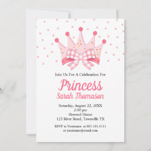 Cinta linda Corona de Princesa Invitación a la Fie