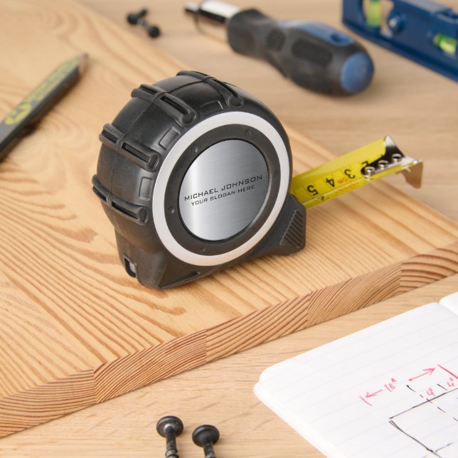 Cinta Métrica Acero inoxidable plateado Metalizado (Carpintería)