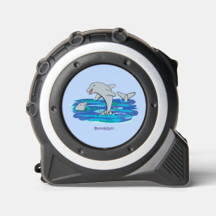 Cinta Métrica Adorables delfines felices ilustracion personaliza