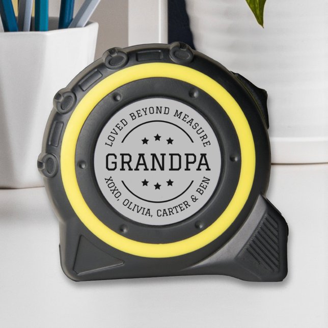 Cinta Métrica Al abuelo personalizado Gray le encanta más allá d (Subido por el creador)