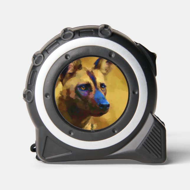 Cinta Métrica Amar al perro salvaje africano (Anverso)