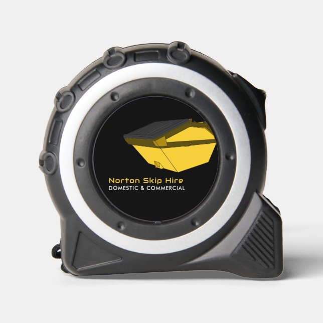 Cinta Métrica Ataque Amarillo de la empresa Skip/Dumpster (Anverso)
