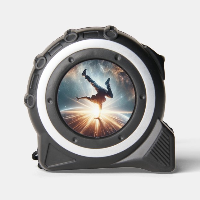 Cinta Métrica Bailarín en acción, Ai, acción en galaxia (Anverso)