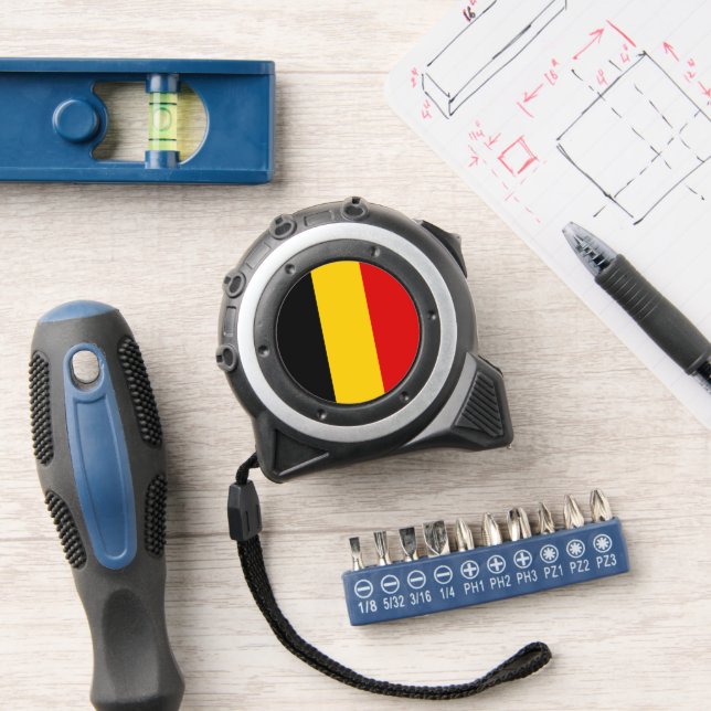 Cinta Métrica Bandera de Bélgica (Taller)