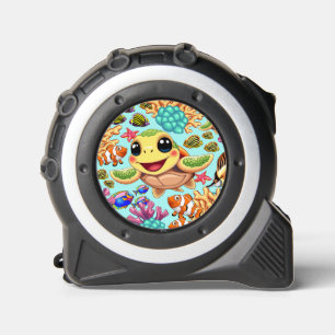 Cinta Métrica Bebé de tortuga marina feliz y con carácter