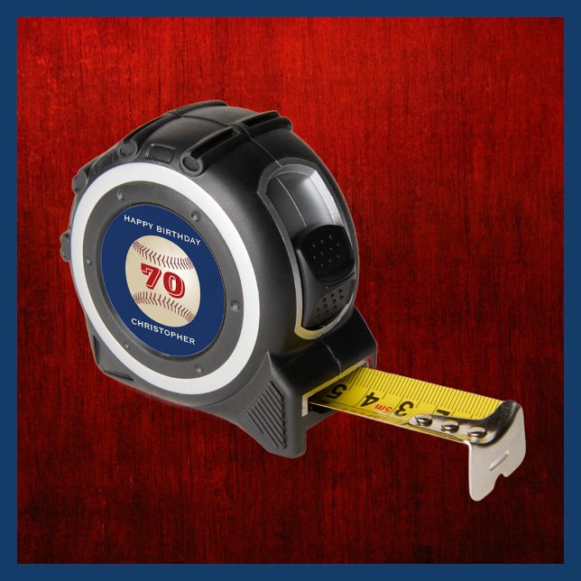 Cinta Métrica Béisbol Feliz cumpleaños cualquier edad, nombre, h (Subido por el creador)