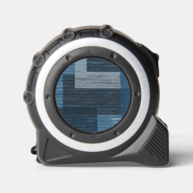 Cinta Métrica Blue Jean parche Work Faux Burlap (Anverso)