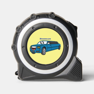Cinta Métrica Camión de personalizado limusina azul muy feliz