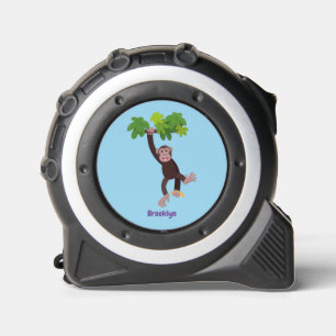 Cinta Métrica Chimpancé lindo en personalizado colgante de la ju