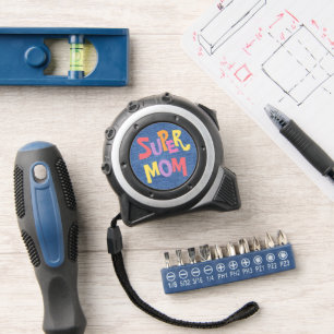 Cinta Métrica Cita De Arte De Verbo De Super Mamá Divertida Sobr