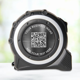 Cinta Métrica Código QR de negocio personalizado Plata