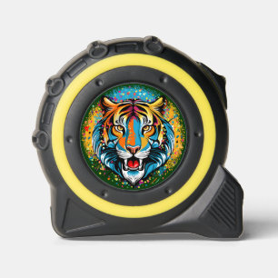 Cinta Métrica Colores de arcoíris de cabeza de tigre pintan manc