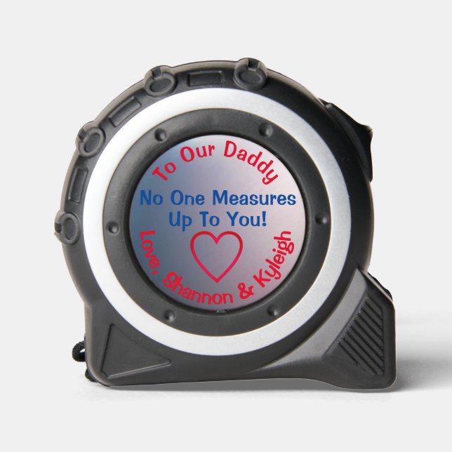 Cinta Métrica Corazón personalizado de 'Nuestro papá' (Anverso)