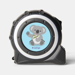 Cinta Métrica Cuto feliz koala saludando al ilustracion personal