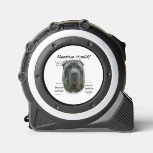 Cinta Métrica Diseño de historia napolitana mastiff (gris)