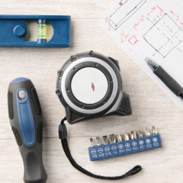 Cinta Métrica diseño de un patrón rojo y blanco