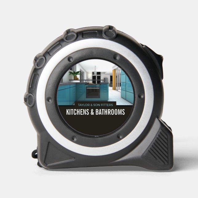 Cinta Métrica Diseño elegante de la cocina, cocina y gimnasio (Anverso)