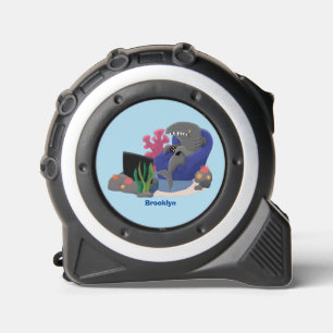 Cinta Métrica Divertido tiburón viendo al personalizado de telev