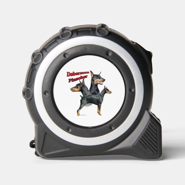 Cinta Métrica Doberman Pinscher Trio 2 - Keychain (Anverso)