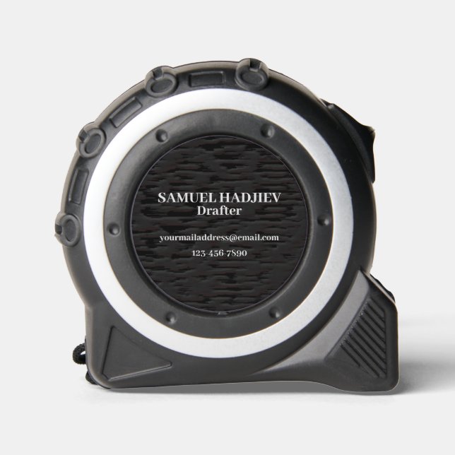 Cinta Métrica Ebony personalizado (Anverso)