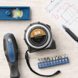 Cinta Métrica Edificio moderno mitad Faux Madera personalizado K