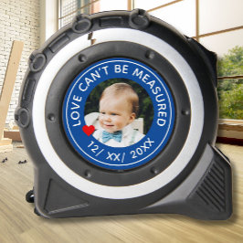 Cinta Métrica El amor no se puede medir la fecha de la foto azul