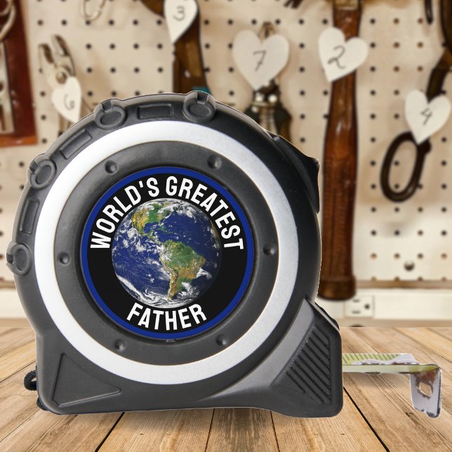 Cinta Métrica El planeta Tierra más grande del mundo (World's Greatest Father Planet Earth Globe Tape Measure)