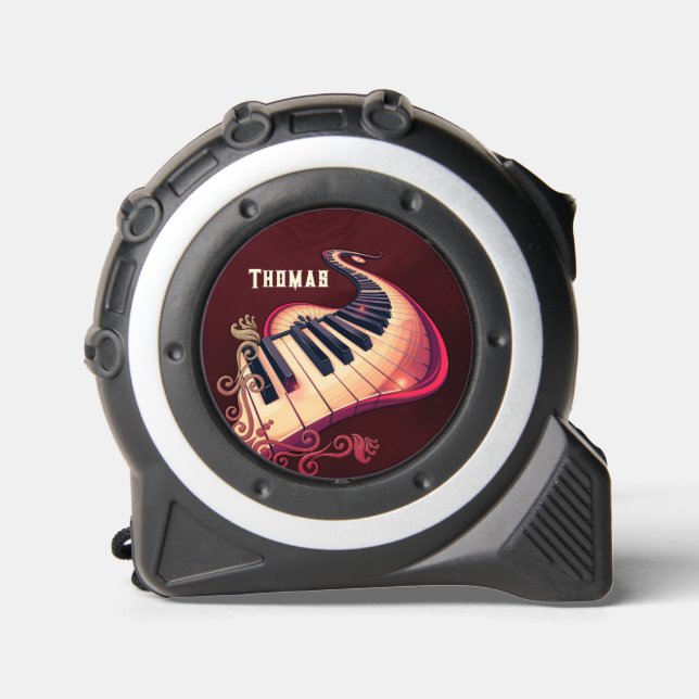 Cinta Métrica Elegance in motion, the curved piano.  (Anverso)