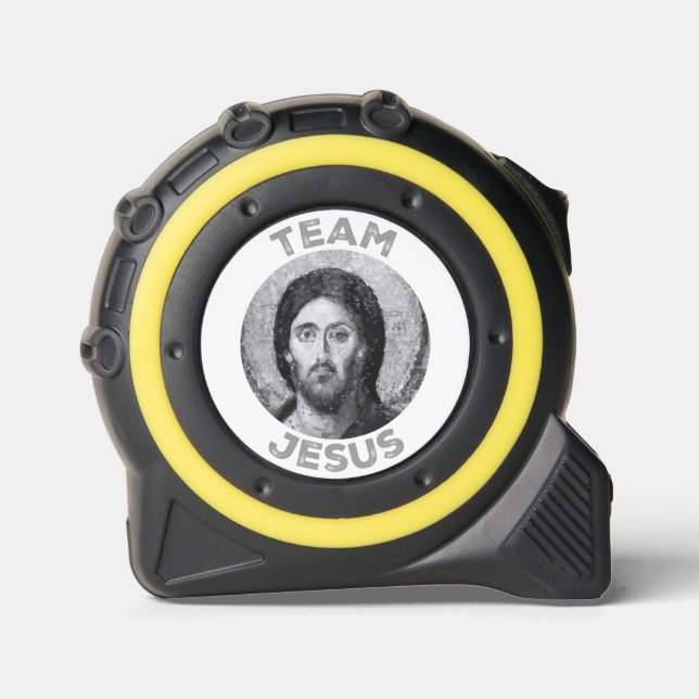 Cinta Métrica Equipo Jesús: Icono del Pantocrador de Cristo (Anverso)