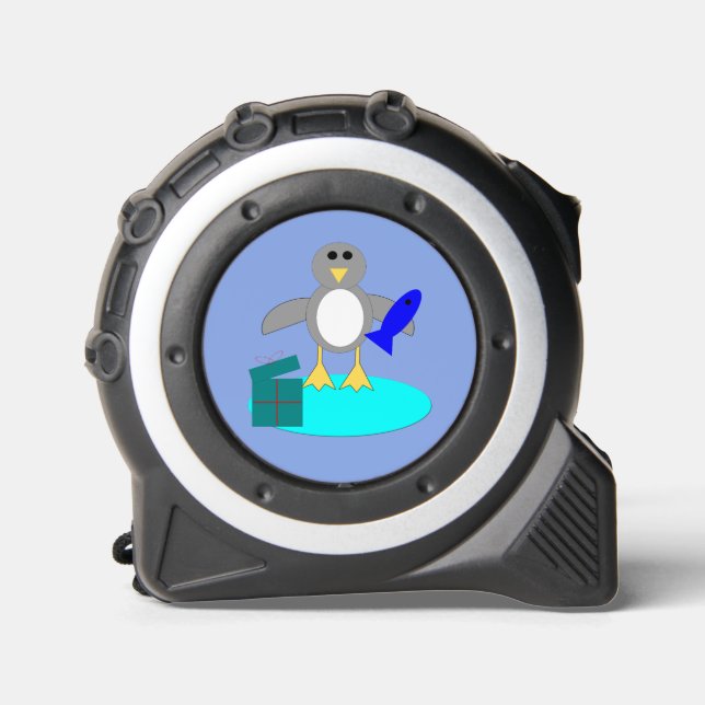 Cinta Métrica Feliz Navidad Pingüino (Anverso)