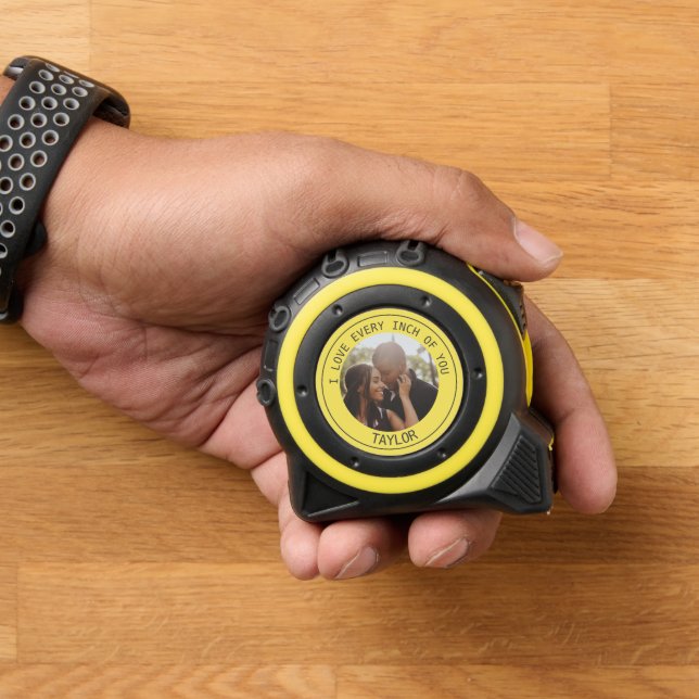Cinta Métrica Foto Personalizada Que Amo Cada Pulgada De Ustedes (Hogar)