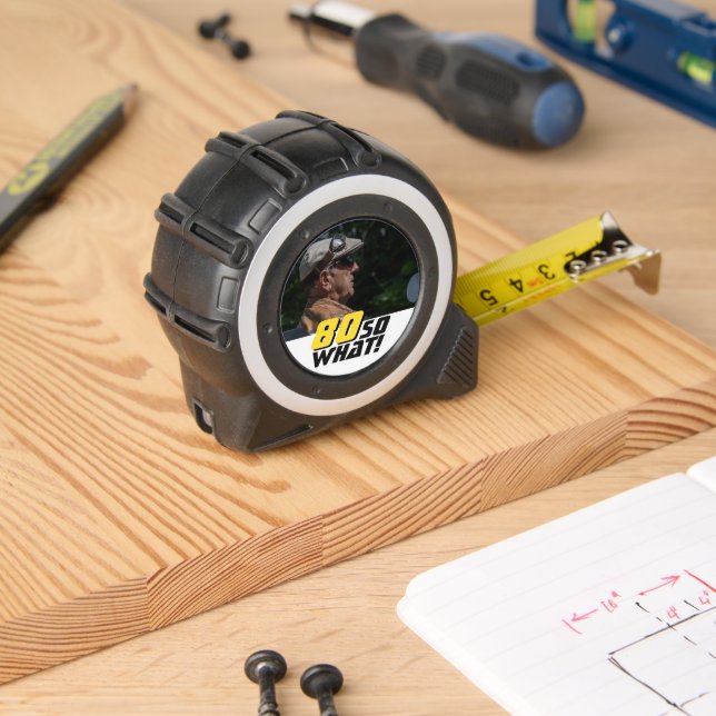 Cinta Métrica Funny 80 So What Quote Photo 80th Birthday (Carpintería)