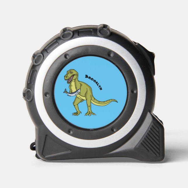 Cinta Métrica Funny T rex dinosaur ilustracion (Anverso)