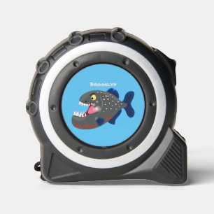Cinta Métrica Furioso ilustracion personalizado de piranha