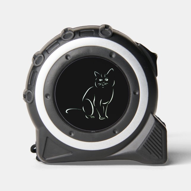 Cinta Métrica Gato gatito blanco (Anverso)