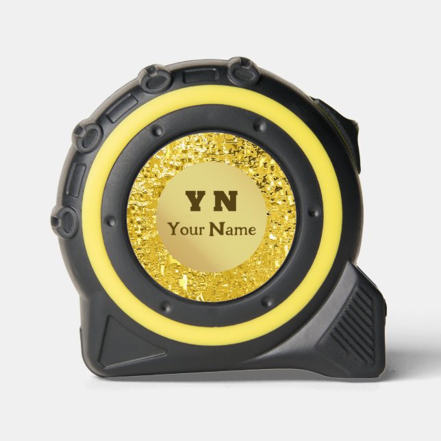 Cinta Métrica Glam brillo y brillo patrón de personalizado de or (Anverso)