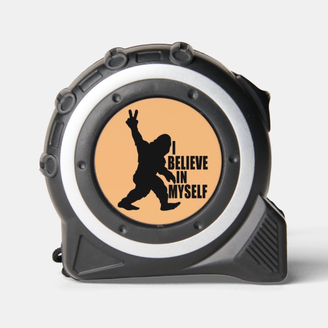 Cinta Métrica Gracioso pez gordo -creo en mí mismo (Anverso)