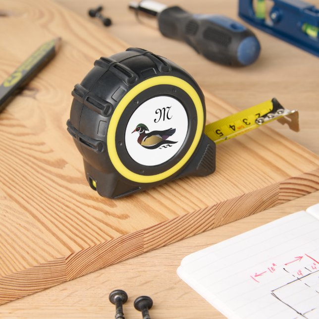 Cinta Métrica Hermoso Pato De Madera Nadando (Carpintería)