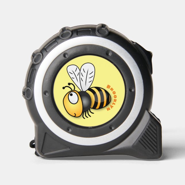 Cinta Métrica Ilustracion de personalizado de abejas alegres (Anverso)
