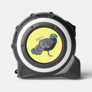 Cinta Métrica Ilustracion de personalizado de aves de pavo real 