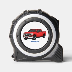 Cinta Métrica Ilustracion de personalizado de camioneta roja