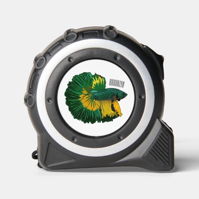 Cinta Métrica Ilustracion de personalizado de pescado de lucha s (Anverso)