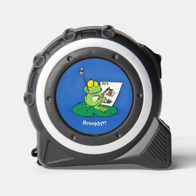 Cinta Métrica Ilustracion de personalizado de rana verde lindo (Anverso)