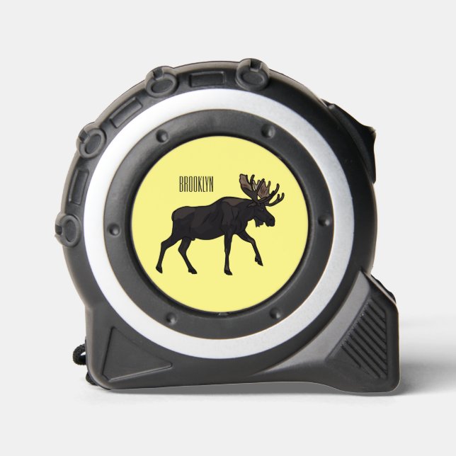 Cinta Métrica Ilustracion Moose personalizado (Anverso)