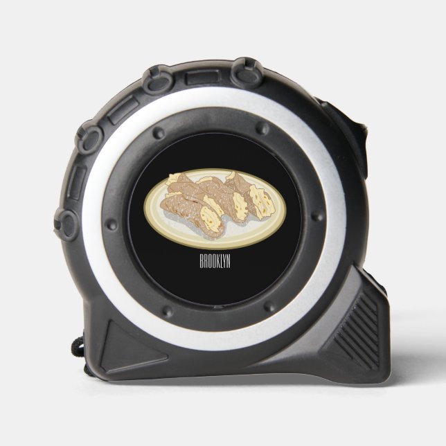 Cinta Métrica Ilustracion personalizado Cannoli (Anverso)