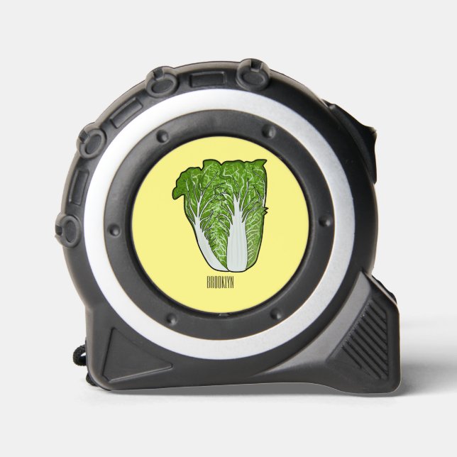 Cinta Métrica Ilustracion personalizado de col chino (Anverso)