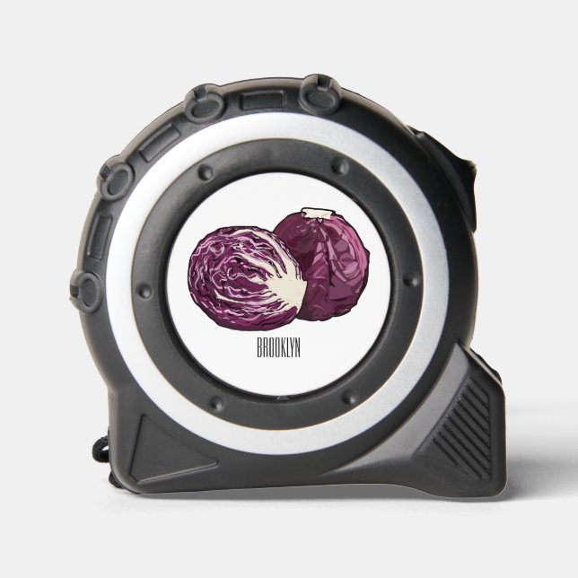 Cinta Métrica Ilustracion personalizado de col roja (Anverso)