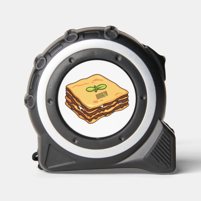 Cinta Métrica Ilustracion personalizado de Lasagna (Anverso)