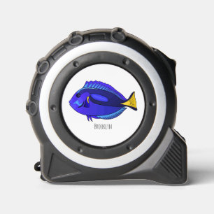 Cinta Métrica Ilustracion personalizado de pescado tang azul